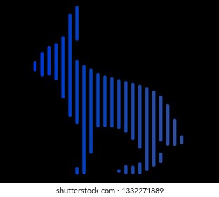 Hare vector icon. Animal symbol- Vectorgrafik. nVector line image isolated.