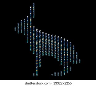 Hare vector icon. Animal symbol- Vectorgrafik. nVector line image isolated.