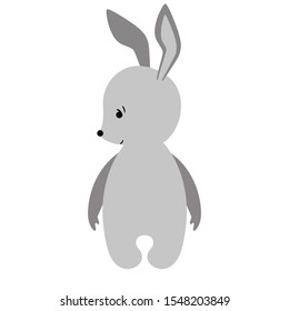 Hare, vector illustration.  Isolated on a white background.