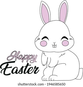 hare vector work for easter