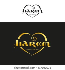 Harem logo or symbol, arabic style brand