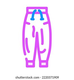 harem pantalones ropa de color vector de icono. la ropa de pantalones harem firma. ilustración de símbolo aislado