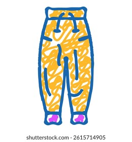harem pants clothes doodle icon sketch vector. harem pants clothes sign. isolated symbol illustration