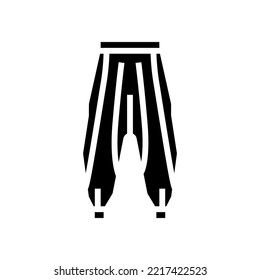 harem pants clothes glyph icon vector. harem pants clothes sign. isolated symbol illustration