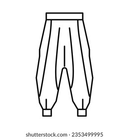 harem pants clothes line icon vector. harem pants clothes sign. isolated contour symbol black illustration