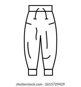 harem pants clothes line icon vector. harem pants clothes sign. isolated contour symbol black illustration