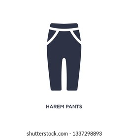 harem pants isolated icon. Simple element illustration from clothes concept. harem pants editable logo symbol design on white background. Can be use for web and mobile.