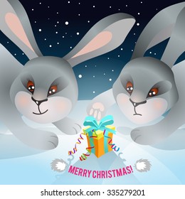 Hares found in the forest Christmas gift