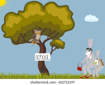 Hares go to school