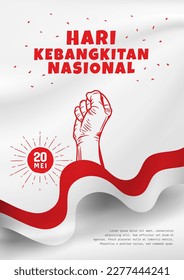 Hari Kebangkitan Nasional, 20 Mei. Translation : May 20, National Awakening Day of Indonesia. vector poster illustration. svg