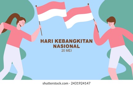 Hari Kebangkitan Nasional, 20 Mei. Translation : May 20, National Awakening Day of Indonesia svg
