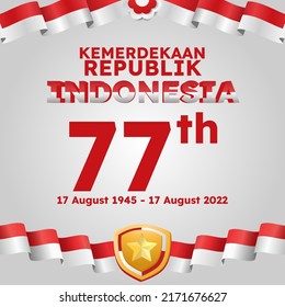 Hari Kemerdekaan Indonesia Means Indonesian Independence Day Poster Social Media Post  