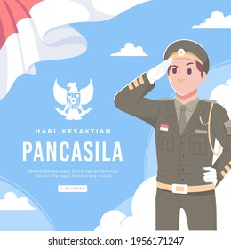 Hari Kesaktian Pancasila Means Pancasila Sanctity Day Background