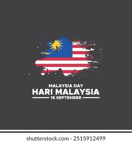 Hari Malaysia, Malaysia day, 16 September, post, ads,banner, poster, flyer  design  for Hari Malaysia, editable template, stock illustration, vector, eps fiel.