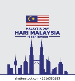 Hari Malaysia, Malaysia day, 16 September, post, ads,banner, poster, flyer  design  for Hari Malaysia, editable template, stock illustration, vector, eps fiel.