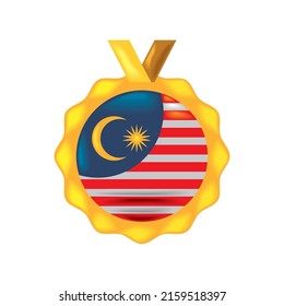 hari merdeka con la bandera de malasia como icono