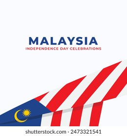 Hari merdeka  malaysia independence day celebration graphics template