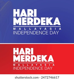 hari merdeka means Malaysia Independence Day. text design