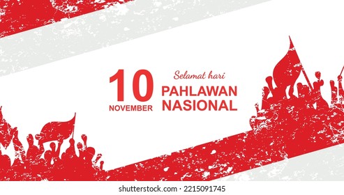 Hari pahlawan background. Design for commemorate indonesia's national heroes day. Vector design illustration.Hari pa 