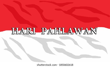 Hari pahlawan Text-Illustrationsvektor. Übersetzung: Heldentag. indonesische Feiertage.