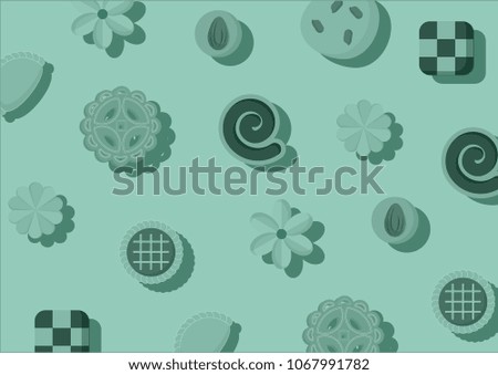 hari raya goodies/cookies vector/illustration