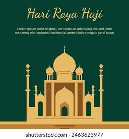Hari Raya Haji background. Vector illustration.