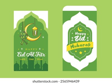 Hari Raya Idul fitri Eid Mubarak Envelope Cute Card Design