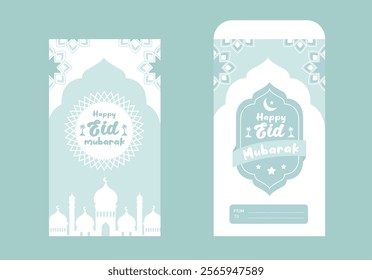 Hari Raya Idul fitri Eid Mubarak Envelope Cute Card Design