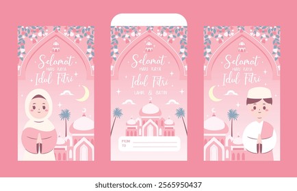 Hari raya Idul fitri Envelope card design