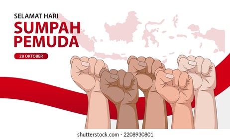 Hari Sumpah Pemuda, 28 Oktober : October 28, Happy Day Youth Pledge of Indonesia Background