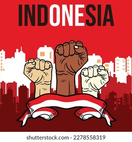 Hari Sumpah Pemuda, 28 Oktober. Translation : October 28, Happy Day Youth Pledge of Indonesia. vector illustration.