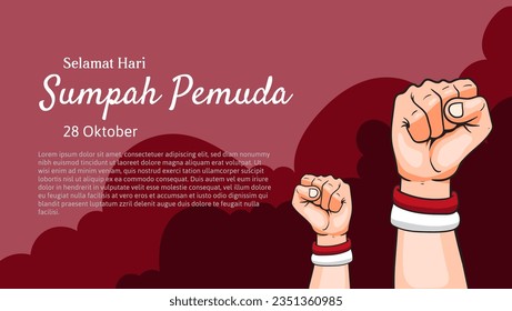 hari sumpah pemuda banner design for people of indonesia. vector illustration