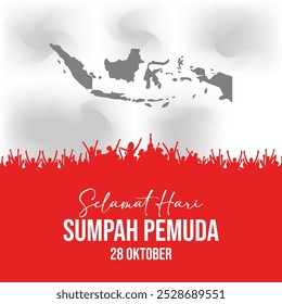 Vector Hari Sumpah Pemuda. Vector del 28 de octubre del Día de Sumpah Pemuda de Indonesia. Antecedentes del Día del Compromiso Juvenil.