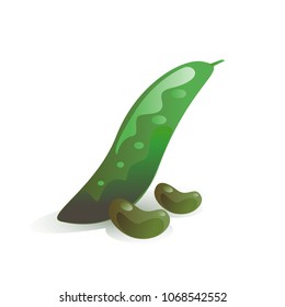 Haricot beans vector illustration