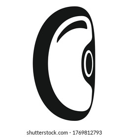 Haricot kidney bean icon. Simple illustration of haricot kidney bean vector icon for web design isolated on white background