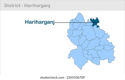 Hariharganj subdistrict map, Palamu District, Jharkhand state, Republic of India, Government of Jharkhand, Indian territory, Eastern India, politics, village, tourism