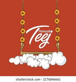 Hariyali Teej festival with woman swing, shiv ling celebration of india