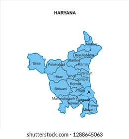 Hariyana map graphic - Vector