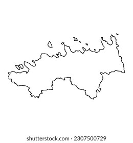 Harju county map, the state administrative subdivision of Estonia. Vector illustration.