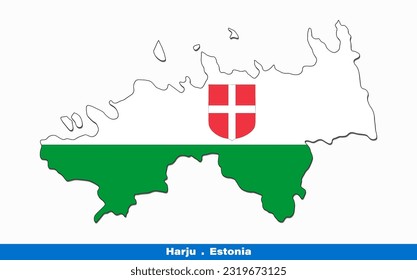 Harju Flag - Counties of Estonia (Vector)