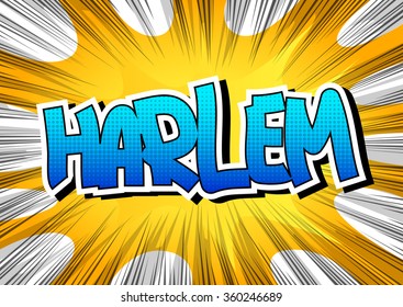 Harlem - Comic book style word.