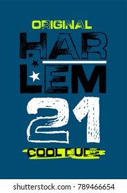 harlem cool dude,t-shirt print poster vector illustration
