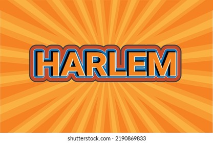 Harlem effect template with 3d bold style use 