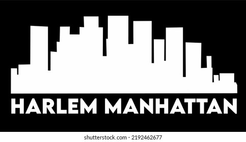 Harlem Manhattan with black background 