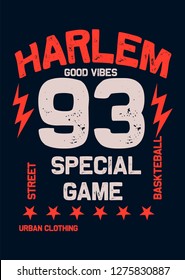 harlem special game,t-shirt design