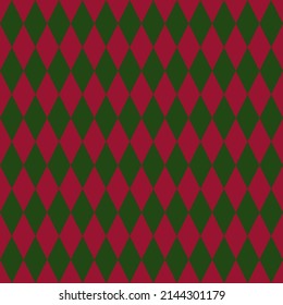 Harlequin oder Argyle Muster grün und rot. Weihnachten-Themenfarben.