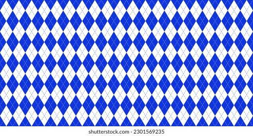 Harlequin oder bayerisches nahtloses Muster in Rosa und Weiß. Argyle klassisches Stoffdesign. Diamant oder schlichter Hintergrund. Geometrisches Vektorhintergrund. venezianisches karnevales Ornament im Rhombus.