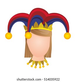 harlequin character icon image 
