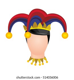 harlequin character icon image 