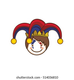 harlequin character icon image 